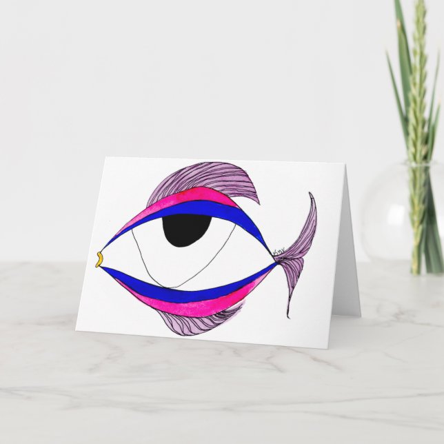 Fish Eye Notecard (Front)