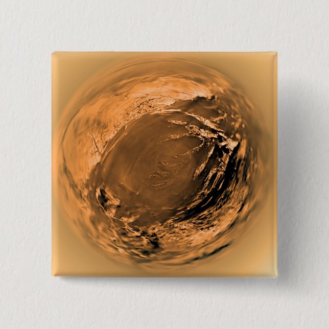 Fish-eye View of Titan's Surface Pinback Button (Front)