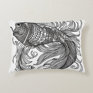 Fish Face Accent Pillow