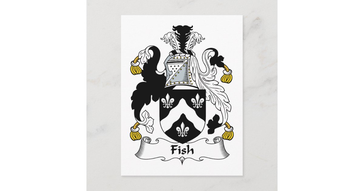 Fish Family Crest Postcard | Zazzle