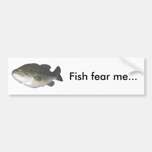 Fish fear me bumper sticker