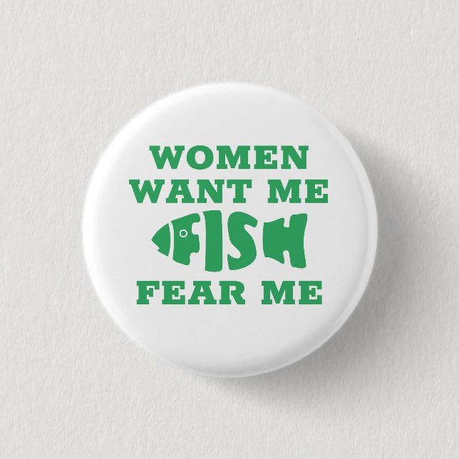 Fish fear me button (Front)