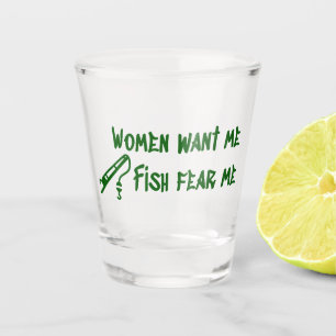 Fish Fear Me, Fishing Fisher Shot Glass
