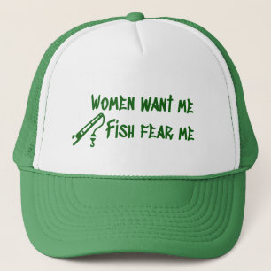 Fish Fear Me, Fishing Fisher Trucker Hat