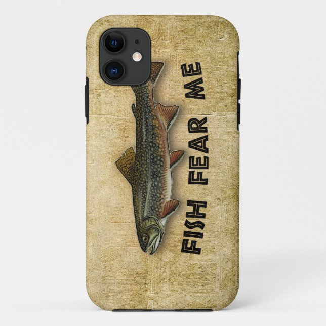 Fish Fear Me Funny Fishing Case-Mate iPhone Case (Back)
