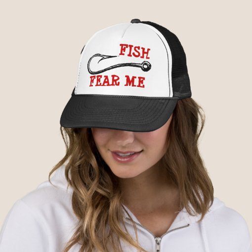 FISH FEAR ME Hook Hat Zazzle