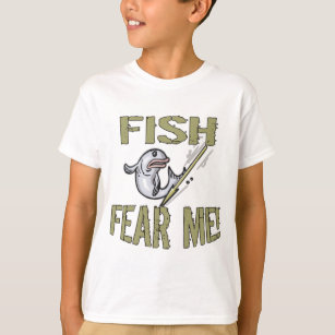 Shirtless Man Ice Fishing Kids T-Shirt