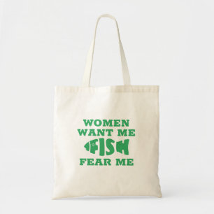 Fish fear me tote bag