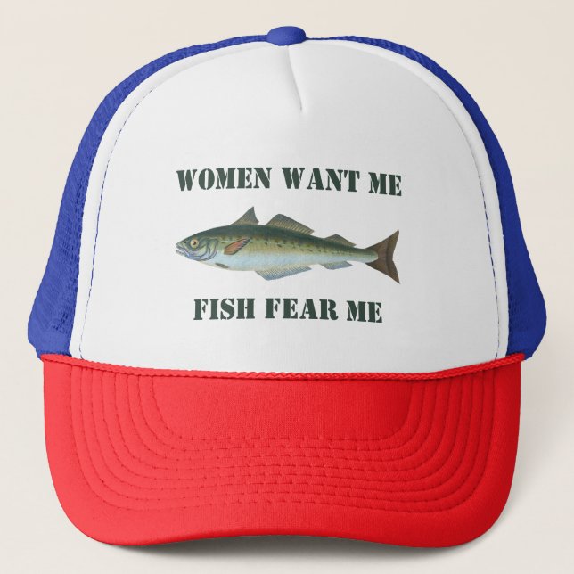Fish Fear Me Trucker Hat (Front)