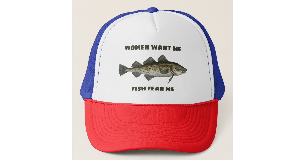 Fish Fear Me Custom Joke Trucker Hat