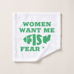 Fish fear me wash cloth