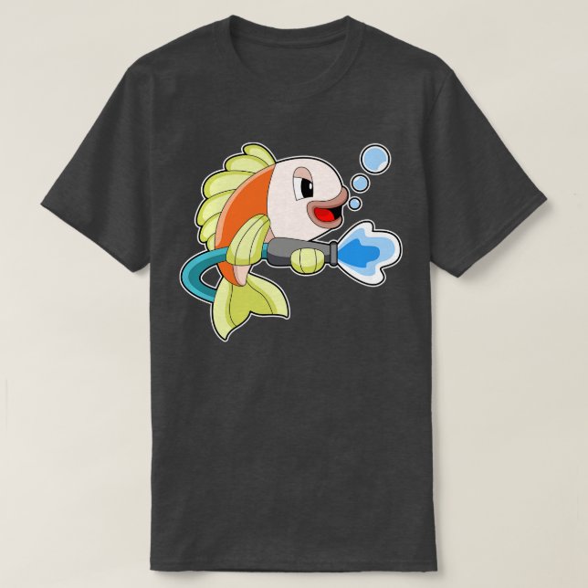 Fish Firefighter Fire extinguisher T-Shirt (Design Front)