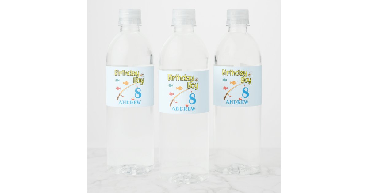 Fish Water Bottle Labels, Fish Drink Labels, Fish Birthday Party Decorations,  Ofishally One, O-fish-ally One, the Big One, Boys 1st Birthday 