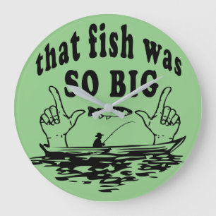 fish-fishing-comic-fisherman-funny large clock