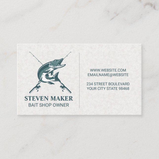 Fish | Fishing Pole Business Card (Front)