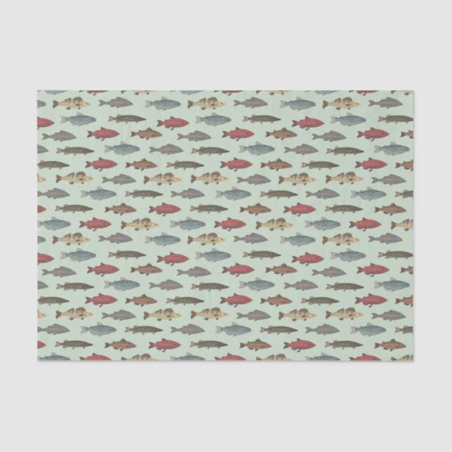 Fish Fishing Tissue Paper (Front)