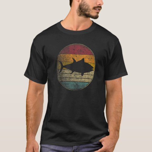 Fish Fishing Tuna Vintage Distressed Retro Style 7 T_Shirt