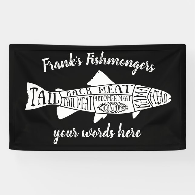 fish fishmonger seafood caviar butcher meat cuts banner (Horizontal)