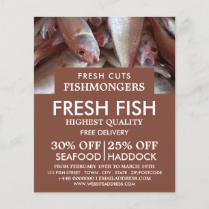 Fish, Fishmonger/Wife, Fish Market Advertising Flyer