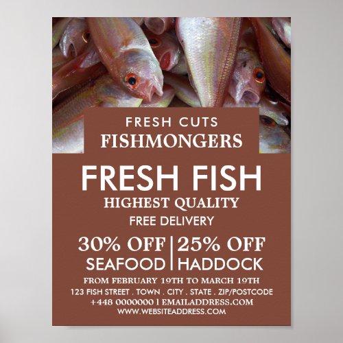 Fish FishmongerWife Fish Market Advertising Poster