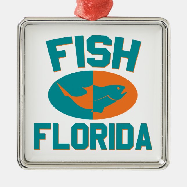 Fish Florida Colors Metal Ornament (Front)