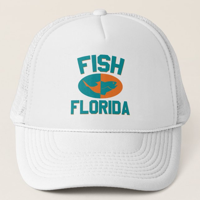 Fish Florida Colors Trucker Hat (Front)
