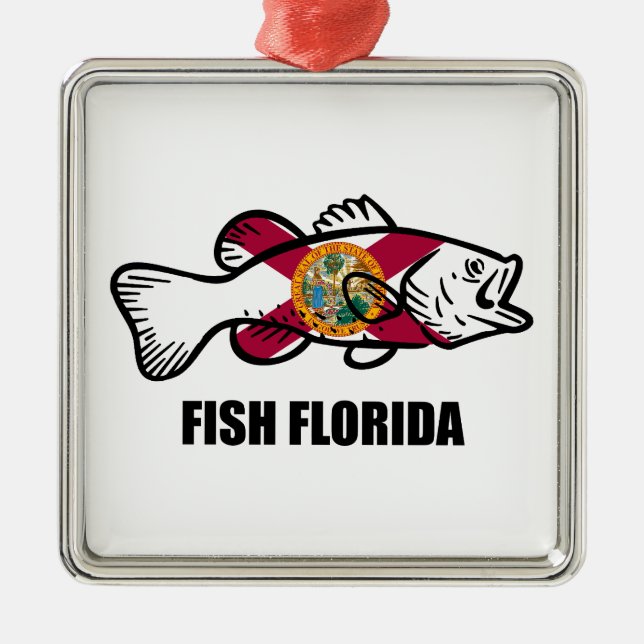 Fish Florida Metal Ornament (Front)