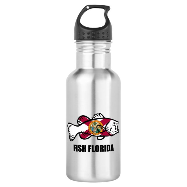 Fish Florida Stainless Steel Water Bottle (Front)