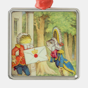 Fish-Footman Delivering an Invitation to a Metal Ornament
