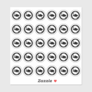 Fish Free Wedding Place Card Mini Food Allergy Sticker