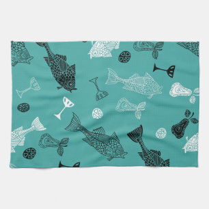 Fish & Fruit Kitchen Towel