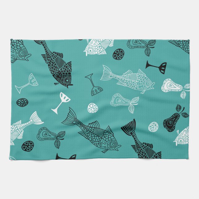 Fish & Fruit Kitchen Towel (Horizontal)
