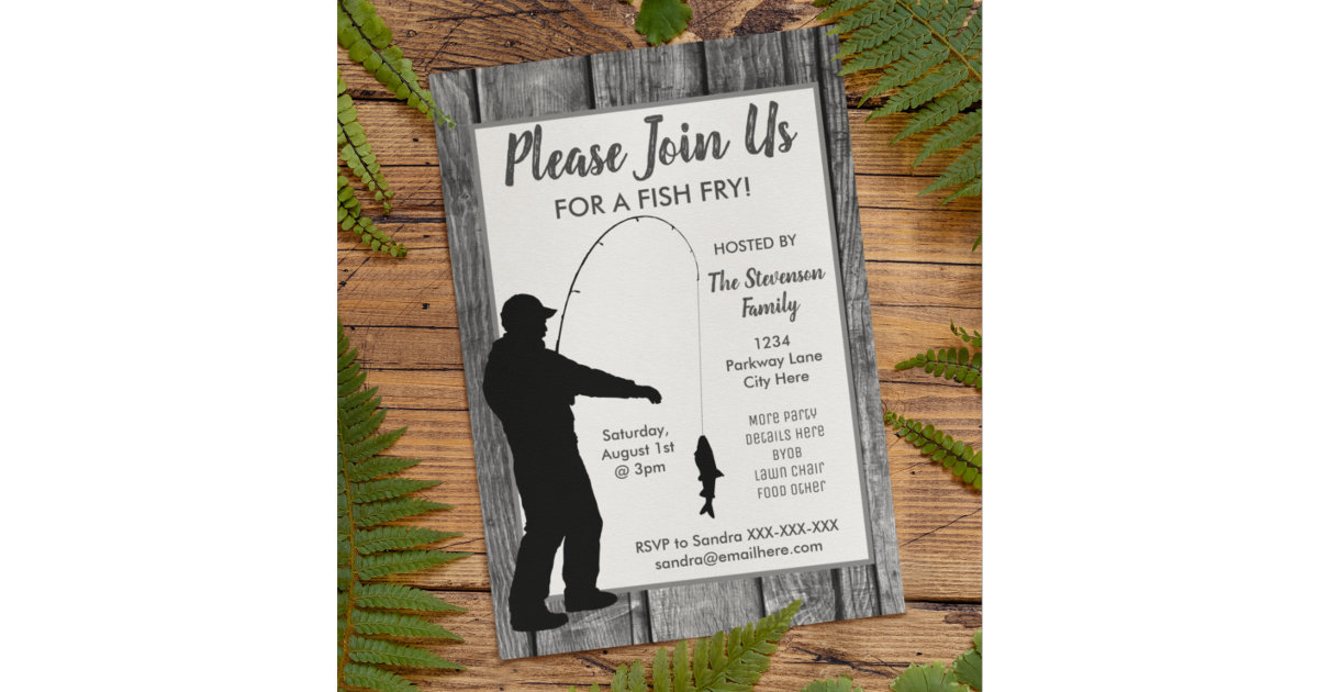 Fish Fry Party Ideas  Fishing Party Invitations