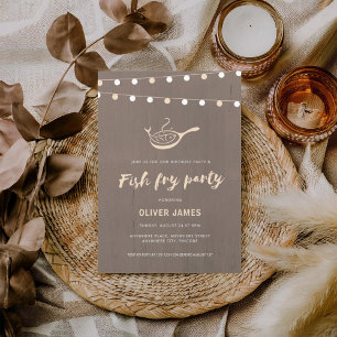 Fish fry birthday party invitation