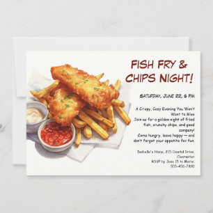 Fish Fry & Chips – Casual Seafood Party Invitation