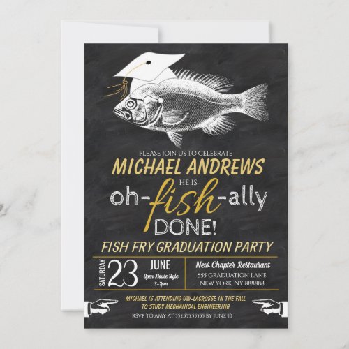 Fish Fry Graduation Party Invitation