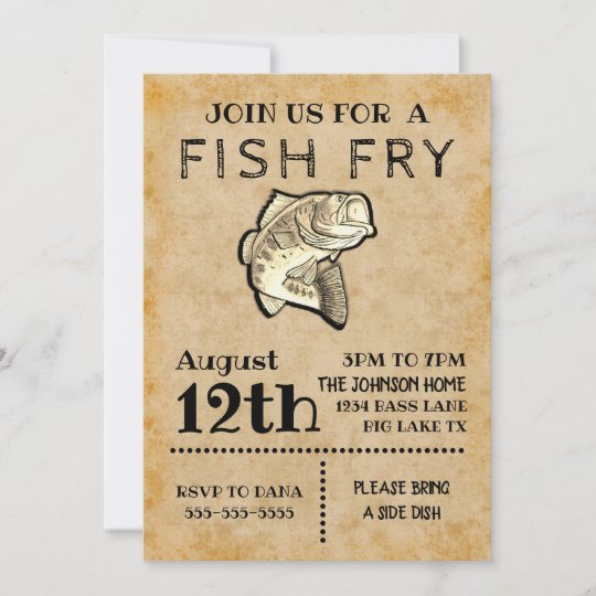 Fish Fry Invitation | Zazzle.com