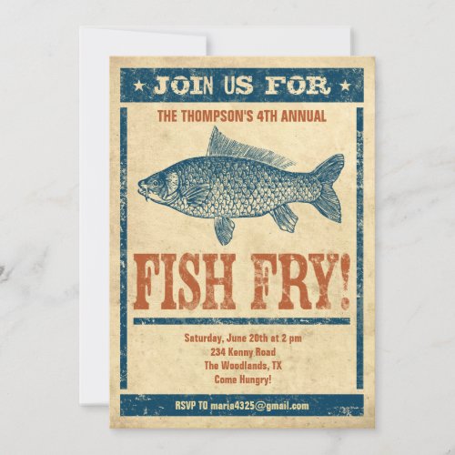 Fish Fry Invitations