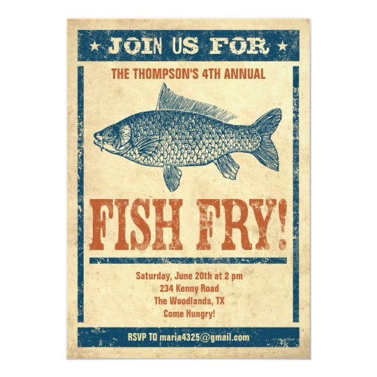 fish fry invitations zazzle com cookout invite template
