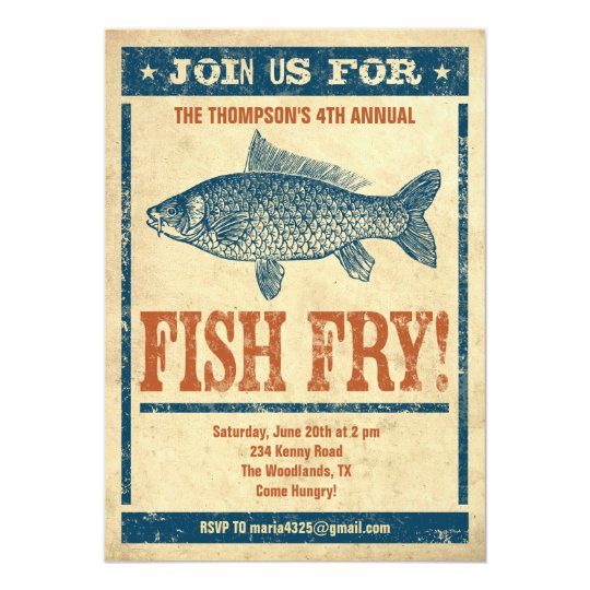 Fish Fry Invitation Template 1