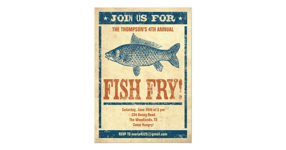 Fish Fry Invitations | Zazzle.com