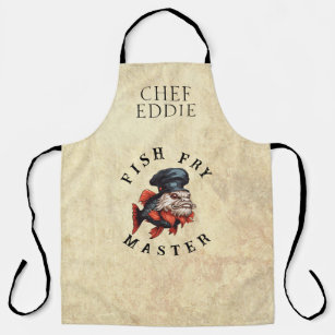 Fish Fry Master with NAME Apron