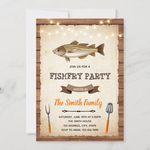 Fish fry party Invitation
