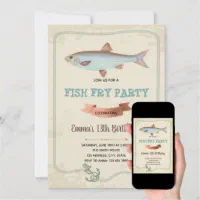 Fish Fry Engagement Party Invitation
