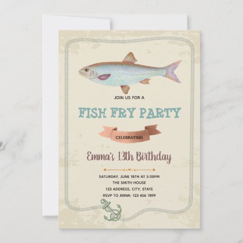 Fish fry party INVITATION