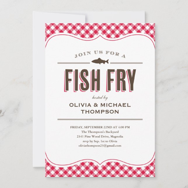 Fish Fry Party Invitations (Front)