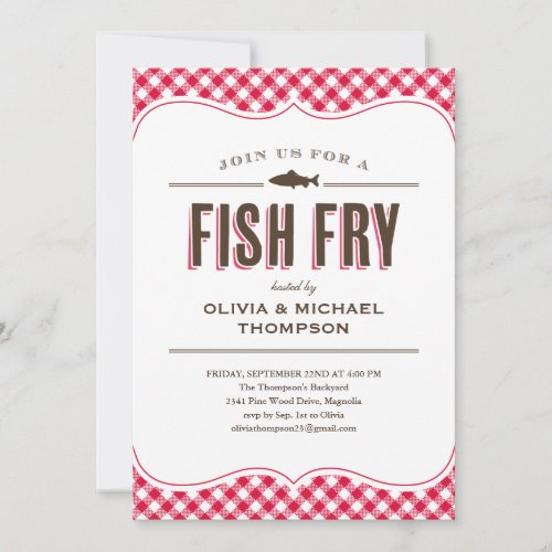 Fish Fry Party Invitations