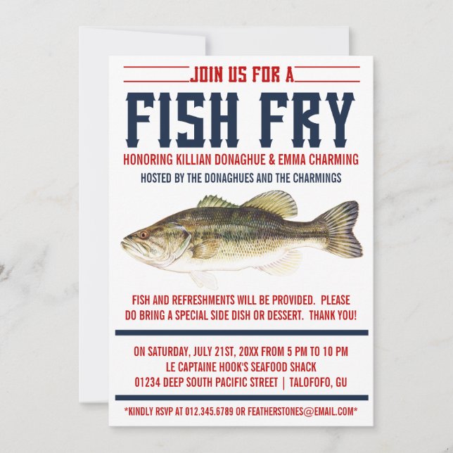 Fish Fry Party Invitations (Front)