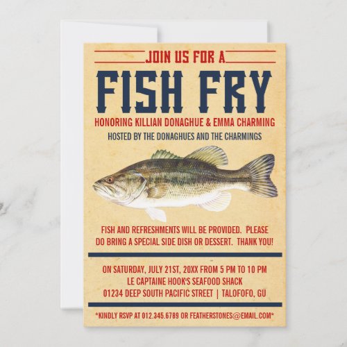 Fish Fry Party Invitations