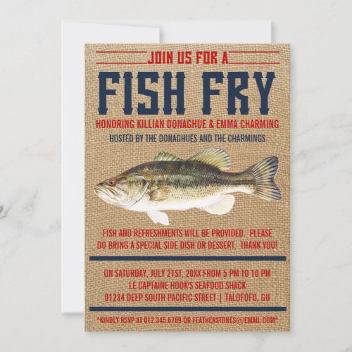 Fish Fry Party Invitations